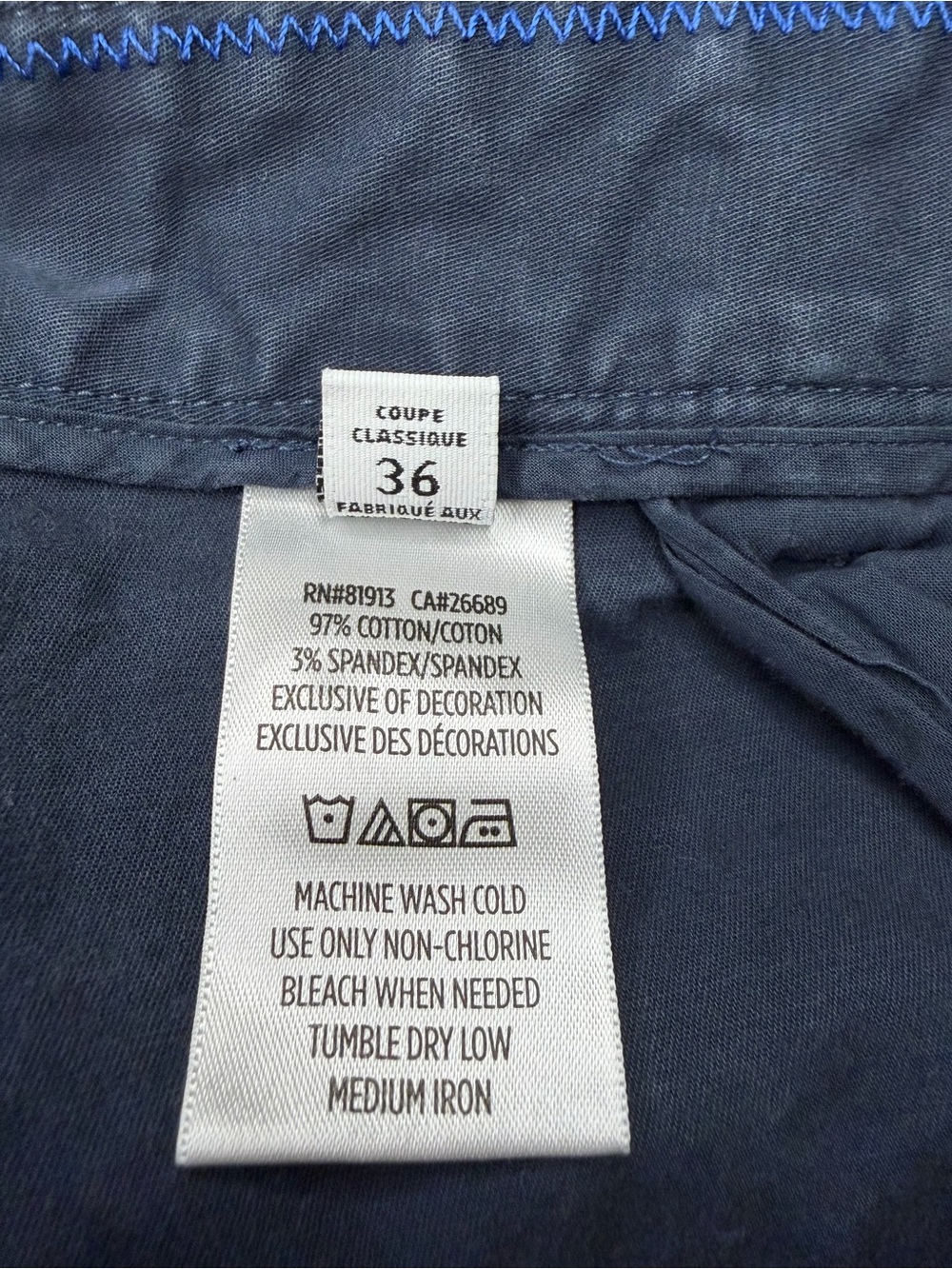 Robert Graham Slate Blue Flat-Front Cotton Shorts - Picture 4 of 7